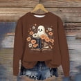 thumbnail image 2 of VBARHMQRT Sweatshirts Légers pour Femmes, Décontracté, Col Rond, Imprimé, Sans Capuche, 2 of 3