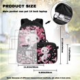 thumbnail image 7 of HUIACONG Kids Backpack 4-IN-1 Set Black Sakura Axolotl 17 Inch for Boys Girls Age 8-12 Lightweight School Backpack with Detachable Lunch Box Pencil Case Water Bottle Holder, 7 of 7