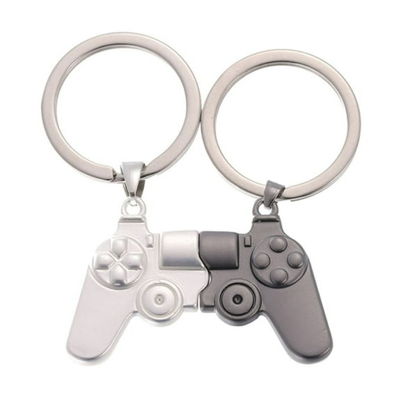 2 Pcs Funny Couple Gamers Keychain Game Controller Magnet Keychain for Girlfriend Boyfriend Valentine's Day Gaming Gift