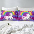 thumbnail image 4 of Set de edredón Erosebridal Unicorn Twin con funda de almohada, color morado, 4 of 4