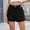 Black, variant on JUSLIO Jean Shorts for Women,High Waist Mid-Length Shorts,Denim Fashion Lightweight with Pockets,Army Green,Size L