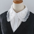 thumbnail image 3 of Womens Tops White Detachable Half Shirts Business Two Shirt Formal Shirts for Women Colla Shirt Attachment Small Half Turtleneck Half Shirts for Layering Button up Half Womens Dress Shirt Button up, 3 of 6