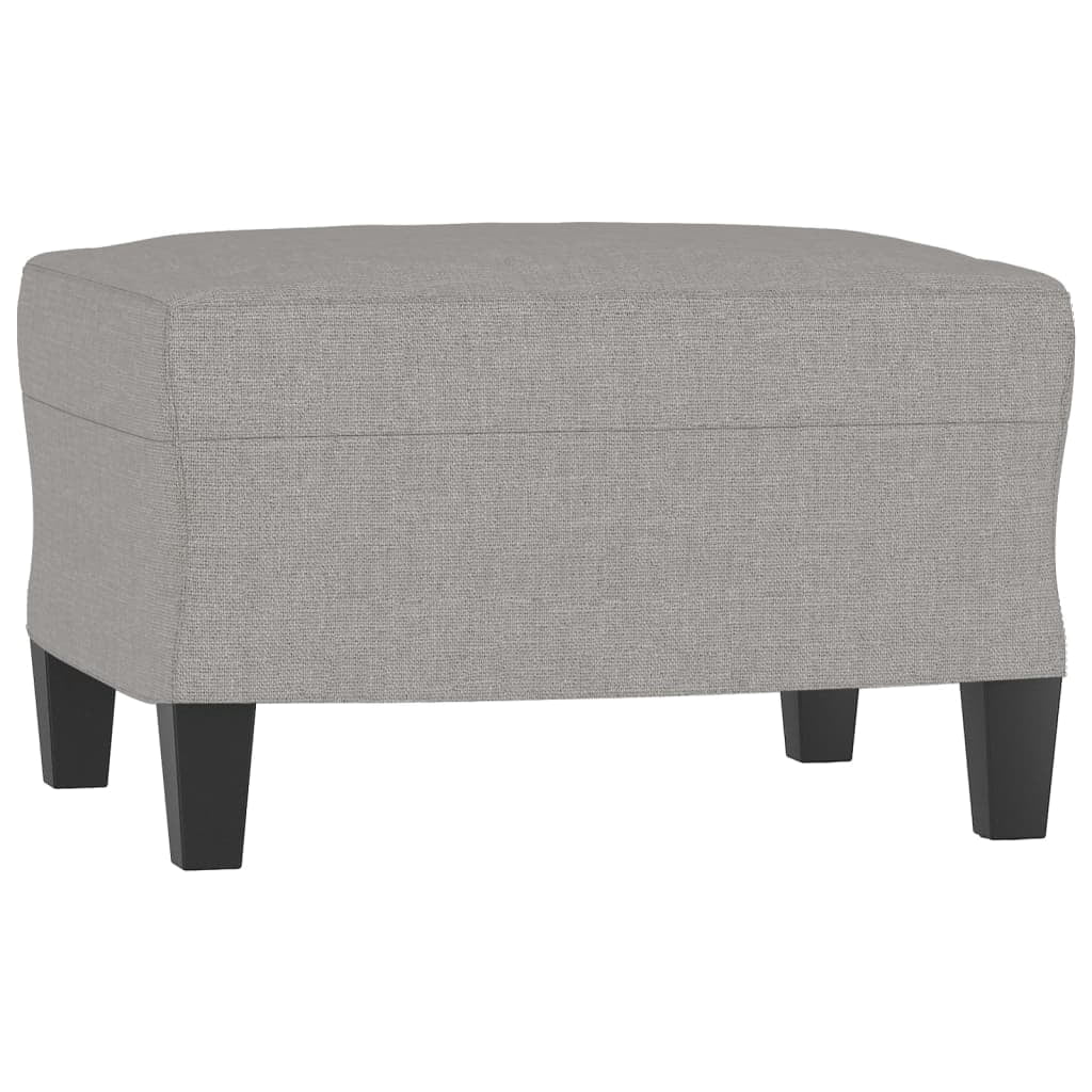 vidaXL Footstool Light Gray 27.6"x21.7"x16.1" Fabric