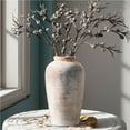 thumbnail image 4 of Large Ceramic Rustic Vase, 11 inch Minimalist Decorative Farmhouse Tall Vase for Home Decor, 4 of 6