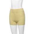 thumbnail image 5 of A2Y Women's Basic Solid Premium Cotton High Rise Bike Shorts Taupe S, 5 of 5