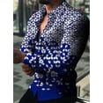 thumbnail image 1 of Camisas de moda de lujo para hombre, camisas casuales de un solo pecho, blusa de manga larga con relámpago nocturno, camisa hawaiana para hombre, talla grande 6XL, 1 of 6