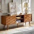 thumbnail image 2 of Modern 63" TV Stand for TVs up to 70" with Geometric-patterned Acorn, 2 of 7