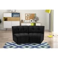 thumbnail image 2 of Meridian Furniture Limitless Black Velvet Modular Loveseat, 2 of 7