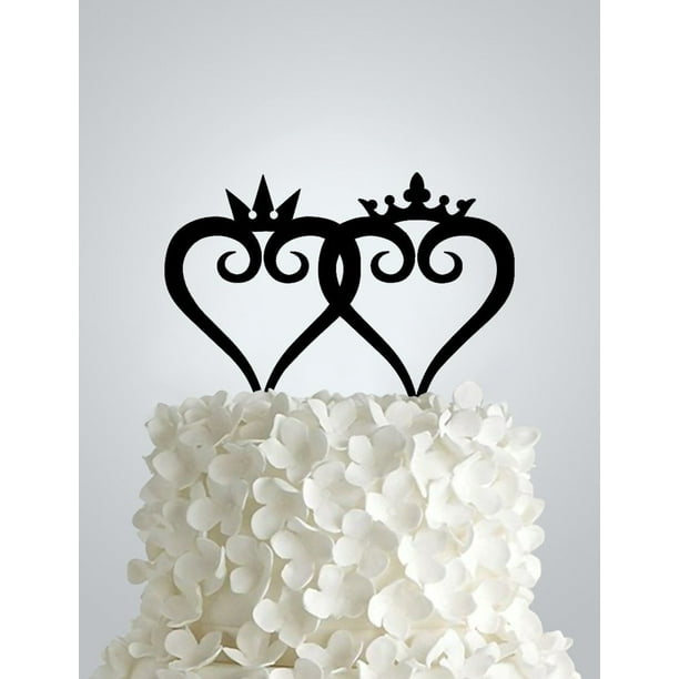 Acrylic Wedding Cake Topper Simple King And Queen Kingdom Hearts Walmart Com Walmart Com