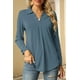thumbnail image 2 of 1 camisa de manga larga con cuello en V - gris azul - L, 2 of 5