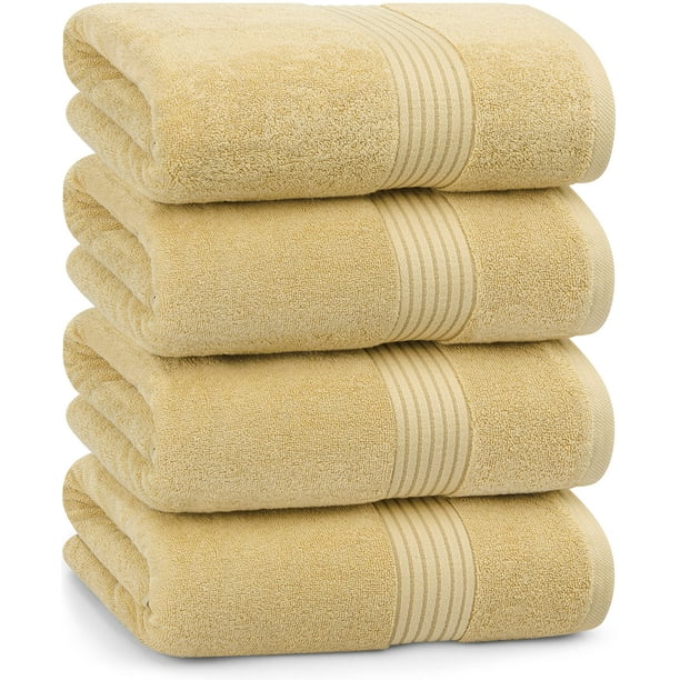 Utopia Towels 4 Piece Luxury Bath Towels Set, (27x 54 Inches) 100% Ring  Spun Cotton 600GSM, Lightweight and Highly Absorbent Quick Drying Towels  for