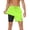 Green, variant on Y.F.H sunbest Mens Swim Trunks 2 in 1 Quick-Dry 5 inch Swim Shorts with Compression Liner and Zipper Pockets