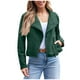 thumbnail image 2 of Chaquetas y abrigos casuales de manga larga sin capucha para mujer, de moda, de colores, con cremallera y bolsillo, chaqueta de gamuza, chaqueta de poliéster para mujer., 2 of 6