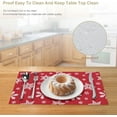 thumbnail image 4 of Christmas Placemats Set of 4, 12x18 Inch Red Winter Xmas Snowflakes Farmhouse Seasonal Heat Resistant Table Mats for Dining Kitchen Birthday Party Holiday Decor, 4 of 6