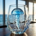 thumbnail image 5 of Artisanal Blue Ringed Octopus Glassware, Ocean Animal Artisan Glassware Collection for Fresher Sips, Novelty Ocean Drinking Glass for Cocktails, Gift for Lovers (#017), 5 of 7