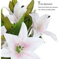 thumbnail image 3 of Viworld Artificial Tiger Lily Latex Real Touch Flower Home Wedding Party Decor,Pack of 5, 3 of 6