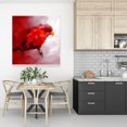 thumbnail image 2 of Perroquet Rouge Abstrait - Toile 36"x36 Pouces - Impression à la Demande, 2 of 5