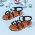 thumbnail image 2 of newwalpole Girls' Toddler Butterfly Sandals Comfy Hook-and-Loop Summer Shoes for Kids Black for Size 8.5, 2 of 7