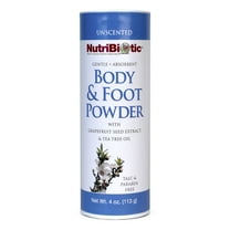 NutriBiotic Body & Foot Powder, Unscented, 4 Oz