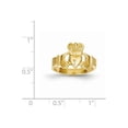 thumbnail image 2 of Solid 14k Yellow Gold Polished Claddagh Ring (5mm) - Size 9, 2 of 2