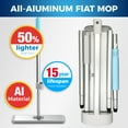 thumbnail image 2 of Home Times Foldable All-Aluminum Flat Mop Set, 1 Flat Mop with Long Handle, 2 Reusable Microfiber Mop Pads, Professional Mop Floor Cleaning System for Hardwood, Laminate, Vinyl, Tile Cleaning, 2 of 13