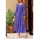 thumbnail image 2 of Vestido PRETTYGARDEN Otoño Maxi Manga Larga Fruncido con Escote Cuadrado, 2 of 8