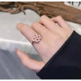 thumbnail image 2 of Four-Leaf Clover Spinner Rings Anxiety Fidget Ring for Anxiety Sterling Silver Plated Cubic Zirconia Flower Ring Relieving Stress Open Stacking Finger Calming Gifts Birthday Daughter Fashion, 2 of 11