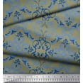 thumbnail image 2 of Soimoi Green Cotton Duck Fabric Filigree Damask Print Fabric by the Yard 42 Inch Wide, 2 of 3