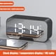 thumbnail image 1 of Despertador Portátil Con Transmisión De Voz Con Altavoz De Tarjeta Bluetooth Inalámbrico Y Radio Fm Reloj Despertador Con Espejo Led Manos Libres Eigraketly HA040716-01, 1 of 6