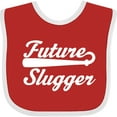 thumbnail image 3 of Inktastic Baseball Future Slugger Boys or Girls Baby Bib, 3 of 4