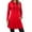 Red, variant on Bibifish Long Hoodies For Women Drawstring Tunic Long Sleeve Hooded sweatshirts Fall Winter Warm Sports Loungewear Hoodie Dress With Pocket