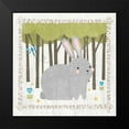 thumbnail image 2 of Hershey, Moira 12x12 Black Modern Framed Museum Art Print Titled - Woodland Hideaway Bunny, 2 of 5