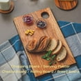 thumbnail image 4 of Handcrafted Acacia Wood Reversible Cutting Board – Medium Rectangle Chopping Board – 9 Inch Wide x 15 Inch Long – Durable Wooden Board for Vegetables, Fruits, and Everyday Kitchen Use, 4 of 6