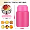 thumbnail image 3 of Tarro de comida HAWEEK para niños, 470 ml, aislante a prueba de fugas, rosa, 3 of 9