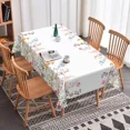 thumbnail image 5 of Nanqianyi Floral Edge Tablecloth,Waterproof Reusable Rectangle Table Cover for Kitchen Dining Party,60"x84", 5 of 6