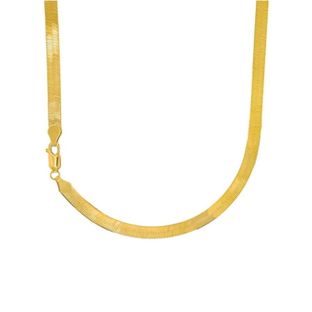 Bridal Clasp Bracelet - 14k Solid Yellow Gold Herringbone Bracelet 7