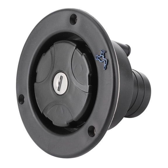Gravity Freshwater Inlet Lockable Leakproof Water Filler Cap with 2 Keys for RV Caravan Motorhome
