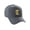 Charcoal, variant on Structured Baseball Hat Cap Curved Visor Old English Font Alphabet A to Z, Black Hat Gold F