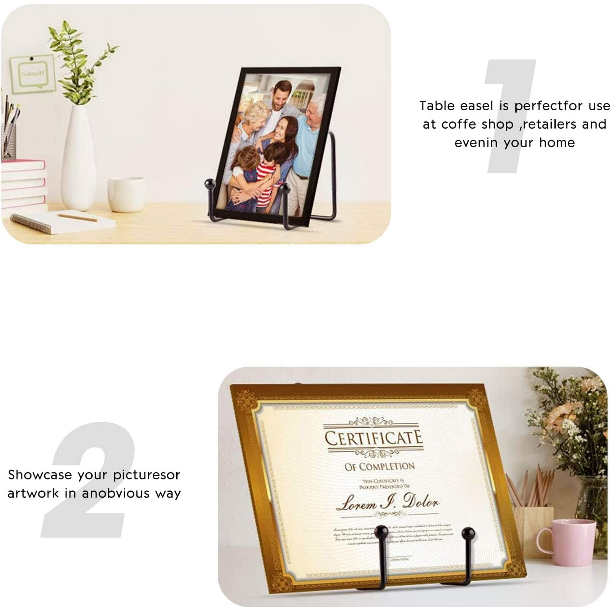 FLZONHUT Supports De Plaque Pour Affichage 6 Pouces,3 Pièces