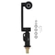 thumbnail image 1 of Grifo de baño giratorio de gran ángulo, conector G1/2, elegante grifo de agua fría individual de acero inoxidable negro, 1 of 8