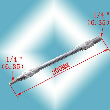 

BCLONG Silver Flexible Electronic Drill Bending Shaft Connecting Adapter Link Metal
