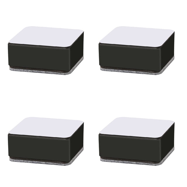 Elevadores de muebles de acero al carbono, autoadhesivos, antideslizantes, silenciosos, con almohadilla de fieltro para sofá y cama, color negro.