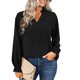 thumbnail image 4 of Sunloudy Mujer Primavera Otoño Camisa casual Color sólido Manga larga Cuello en V Blusas con botones Sunloudy S M L XL, 4 of 9