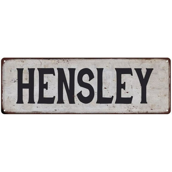 HENSLEY Vintage Look Rustic Chic Metal Sign 6x18 106180036754