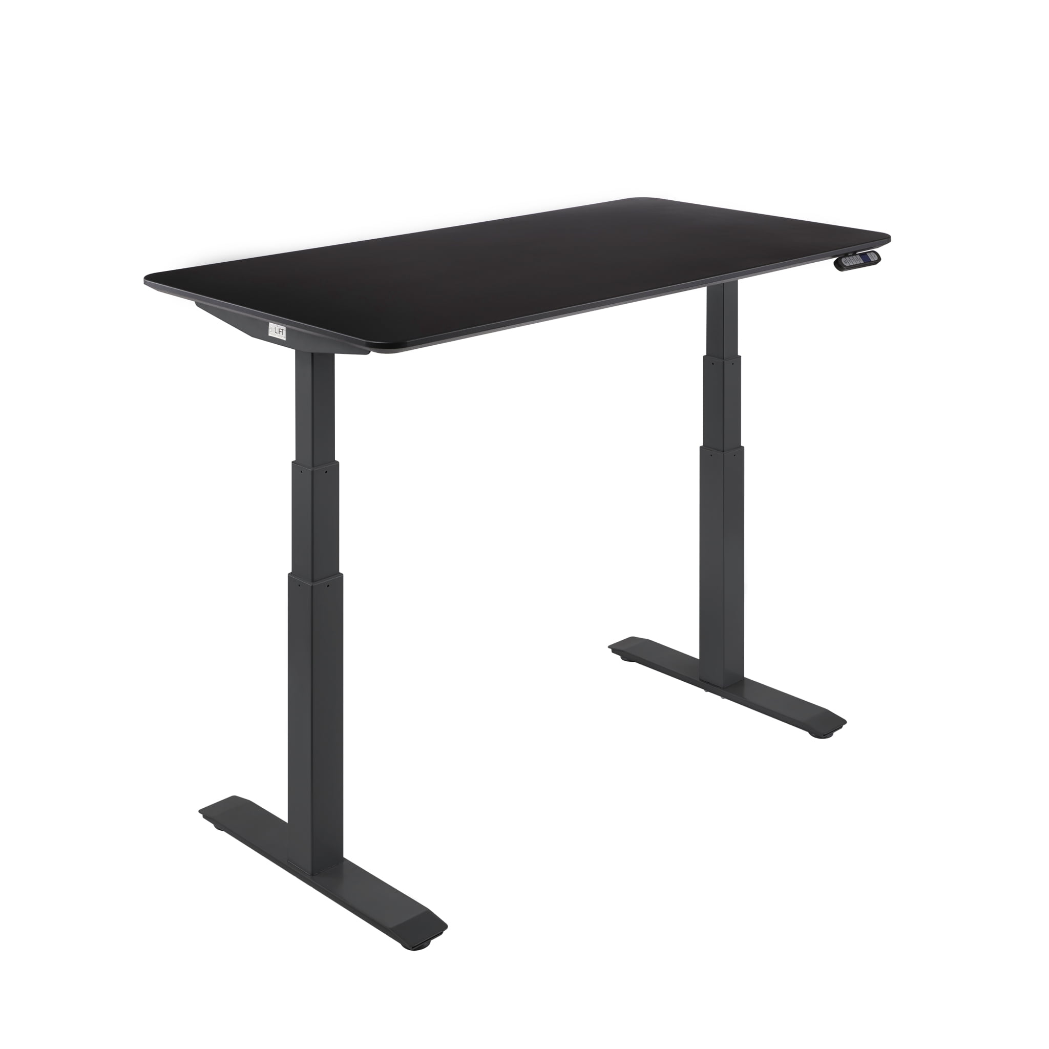 Seville Classics AIRLIFT S3 Electric Height-Adjustable Standing Desk with Ergo Table Top with Beveled Bottom Edges, 54" x 30"