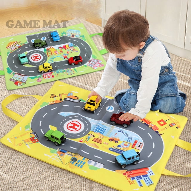 Alfombra de carretera para niños, mapa de coches de tráfico, juguete educativo, alfombra de camino, alfombra de juego para bebé, alfombra de ciudad de dibujos animados, juguete para niños