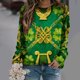 thumbnail image 1 of Uootdi Oversized St Patricks Day Sweatshirts for Women Irish Saint Pattys Shamrock Crewneck Long Sleeve Shirts Holiday Trendy Pullover Tops Gift, 1 of 7