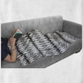 thumbnail image 6 of Grey Soft Flannel Fleece Throw Blanket, Timeless Old Nordic Linked Motif Triangles and Touchy Artisan Picture Work of Art, Cozy Plush for Indoor and Outdoor Use, 50" x 60", White, by Ambesonne, 6 of 6