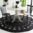 thumbnail image 2 of SAFAVIEH Natural Fiber Morgan Solid Area Rug, Black, 10' x 10' Round, 2 of 7