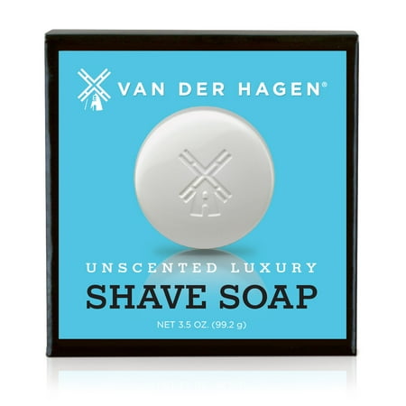 Van Der Hagen Unscented Shave Soap, 3.5 Oz